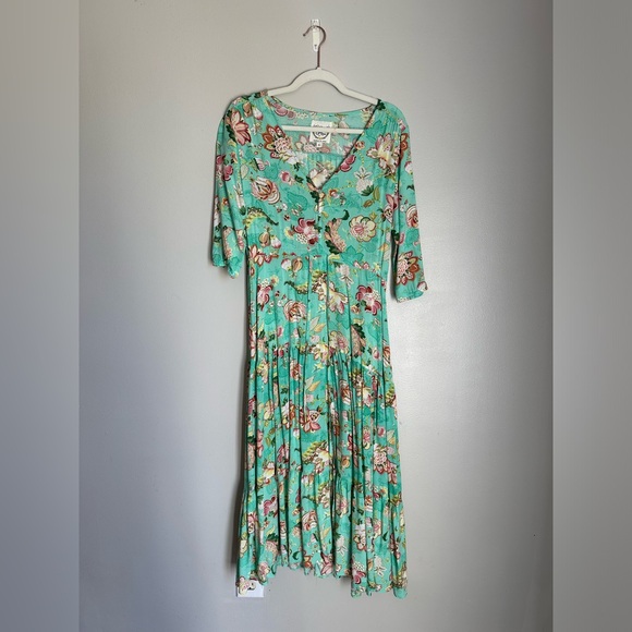 Sunday Mi Amor Anthropology Floral Print Maxi Dress Size S - Picture 4 of 8